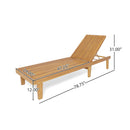 Nadine Stylish Chaise Lounge Chair - Teak by HouseOfZazla