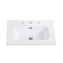 Glossy White Ceramic Integrated Sink by HouseOfZazla