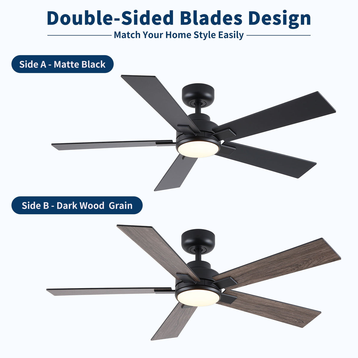 Reversible Motor Integrated LED Dimmable Ceiling Fan With Light, photo 21 of 40