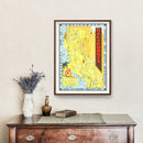 Vintage Map of California 1948