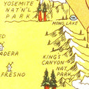 Vintage Map of California 1948