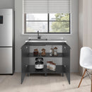 Gold Utility Sink Cabinet with 2 Doors and 3 Shelves by HouseOfZazla