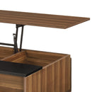 Avala - Coffee Table With Lift Top - Walnut / Black