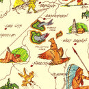 Vintage Map of Michigan 1940