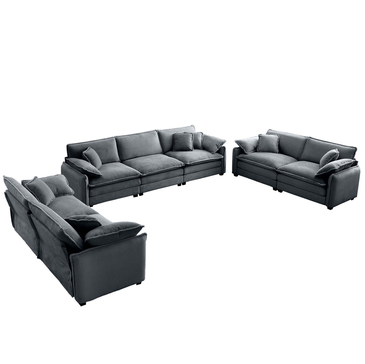 Modern Living Room Sofa 3 Pieces Set, photo 4 of 10
