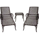 Aluminium Cast lounge chair 2pcs brown