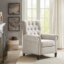 Aidan - Push Back Recliner Chair With Tufted Back And Nailhead Trim - Cream by HouseOfZazla
