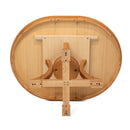 Extendable Round Rubber Wood Dining Table