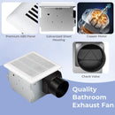 80 CFM Ceiling Mount Bathroom Exhaust Fan with Metal Housing and 4 Inches Duct by LJGDeals