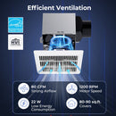 80 CFM Ceiling Mount Bathroom Exhaust Fan with Metal Housing and 4 Inches Duct