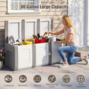 80 Gallon Patio Container with Lockable Lid for Packages and Garden by DirectDeals