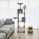 80 Inches Tall Cat Tree with 2 Large Condos and Dangling Toys by LJGDeals