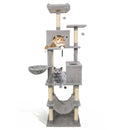 80 Inches Tall Cat Tree with 2 Large Condos and Dangling Toys by LJGDeals