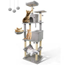 80 Inches Tall Cat Tree with 2 Large Condos and Dangling Toys by LJGDeals
