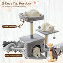 80 Inches Tall Cat Tree with 2 Large Condos and Dangling Toys by LJGDeals