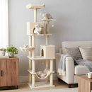 80 Inches Tall Cat Tree with 2 Large Condos and Dangling Toys by LJGDeals