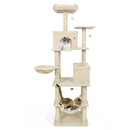 80 Inches Tall Cat Tree with 2 Large Condos and Dangling Toys by LJGDeals