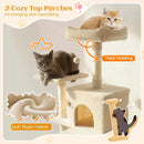 80 Inches Tall Cat Tree with 2 Large Condos and Dangling Toys by LJGDeals