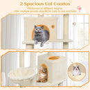 80 Inches Tall Cat Tree with 2 Large Condos and Dangling Toys by LJGDeals