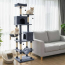 80 Inches Tall Cat Tree with 2 Large Condos and Dangling Toys by LJGDeals