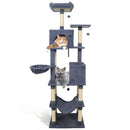 80 Inches Tall Cat Tree with 2 Large Condos and Dangling Toys by LJGDeals