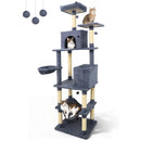 80 Inches Tall Cat Tree with 2 Large Condos and Dangling Toys by LJGDeals