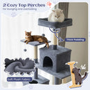 80 Inches Tall Cat Tree with 2 Large Condos and Dangling Toys by LJGDeals