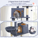 80 Inches Tall Cat Tree with 2 Large Condos and Dangling Toys by LJGDeals