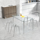 Modern Minimalist Transparent Dining Chair - 6-Piece Set