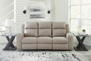 Lavenhorne - Rec Sofa W/Drop Down Table - Pebble by Unique Piece Furniture
