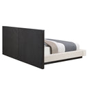 Clayten - Eastern King Bed - Beige Linen & Espresso by Unique Piece Furniture