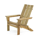 Outdoor Foldable Adirondack Chair With Slat Back - Natural by HouseOfZazla