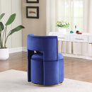 360 Swivel Accent Chair with Storage Function, Velvet Curved Chair with Gold Metal Base for Living Room, Nursery, Bedroom