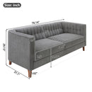 Modern 3 Seater Sofa Upholstered Couch with Curved Armrests