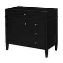 Bathroom Vanity With 2 Drawers And Tip-Out Drawer, Storage Cabinet by HouseOfZazla