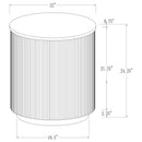 Jason Round White Marble Top Side End Table Charcoal