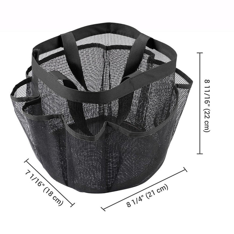 Aquaterior 8 Pocket Portable Shower Mesh Caddy Tote Bag Handle