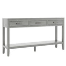 U_STYLE 59.1'' Farmhouse Entryway Table with 3 Drawers