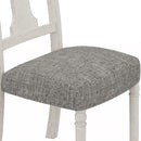 Tannen - Round 5 Piece Dining Table (Set of 5) - White And Gray by HouseOfZazla