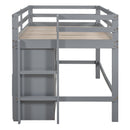 Loft Bed With 4 Drawers, Underneath Cabinet And Shelves by Unique Piece Furniture