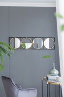 Eclectic Styling Metal Beaded Wall Mirror With Contemporary Design For Bedroom, Liveroom & Entryway by HouseOfZazla