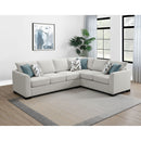 Radison - Upholstered Sectional Sofa With Hidden Sleeper - Greige by HouseOfZazla