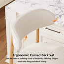Counter Height Bar Stools Set of 2 with Curved Backrest