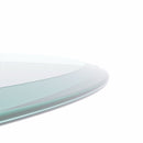 28" Round Tempered Glass Table Top Clear Glass Thick Beveled Polished Edge by HouseOfZazla