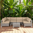 Seating Set With Cushions Handcrafted Wicker Design by HouseOfZazla
