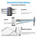 8 Tier Triangles Corners Wire Shelving Unit, NSF Height Adjustable Metal Storage Shelves, Heavy Duty Storage Wire Rack Metal Shelves - 82" H x 20" L x 20" D - Chrome