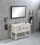 24" L x 19" W with White Sink Vanity Sinks Farmhouse/Apron Front
