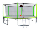 15Ft Trampoline With Basketball Hoop Inflator And Ladder (Inner Safety Enclosure) by HouseOfZazla