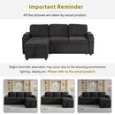 Convertible L Shaped Sofa Couch With Storage, Cup Holders, USB Ports by HouseOfZazla