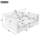 Sectional Sofa Modular U-Shaped With Ottoman & USB Ports by Unique Piece Furniture